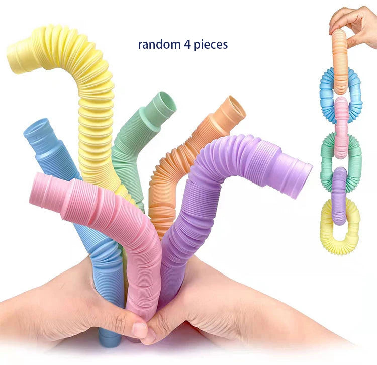 4 Pack Mini Pop Tube Sensory Fidget Educational
