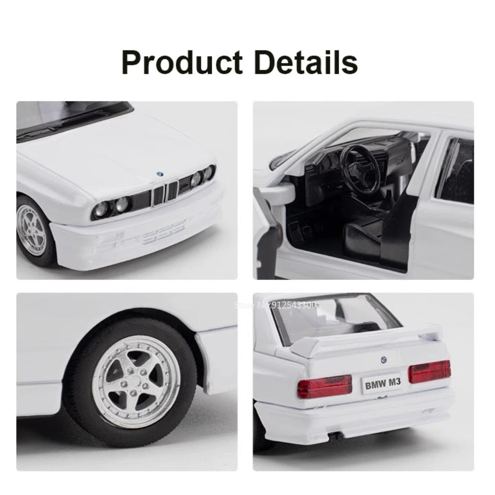 1 36 BMW M3 1987 Alloy Toys Car Model Metal Diecasts Toy Vehicles