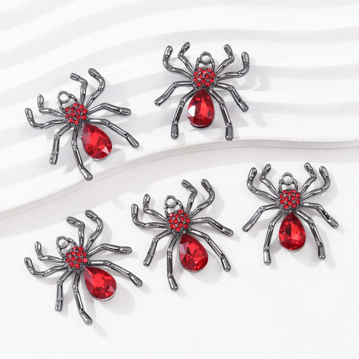 10pcs Dark Gothic Retro Black Butterfly Spider Cross