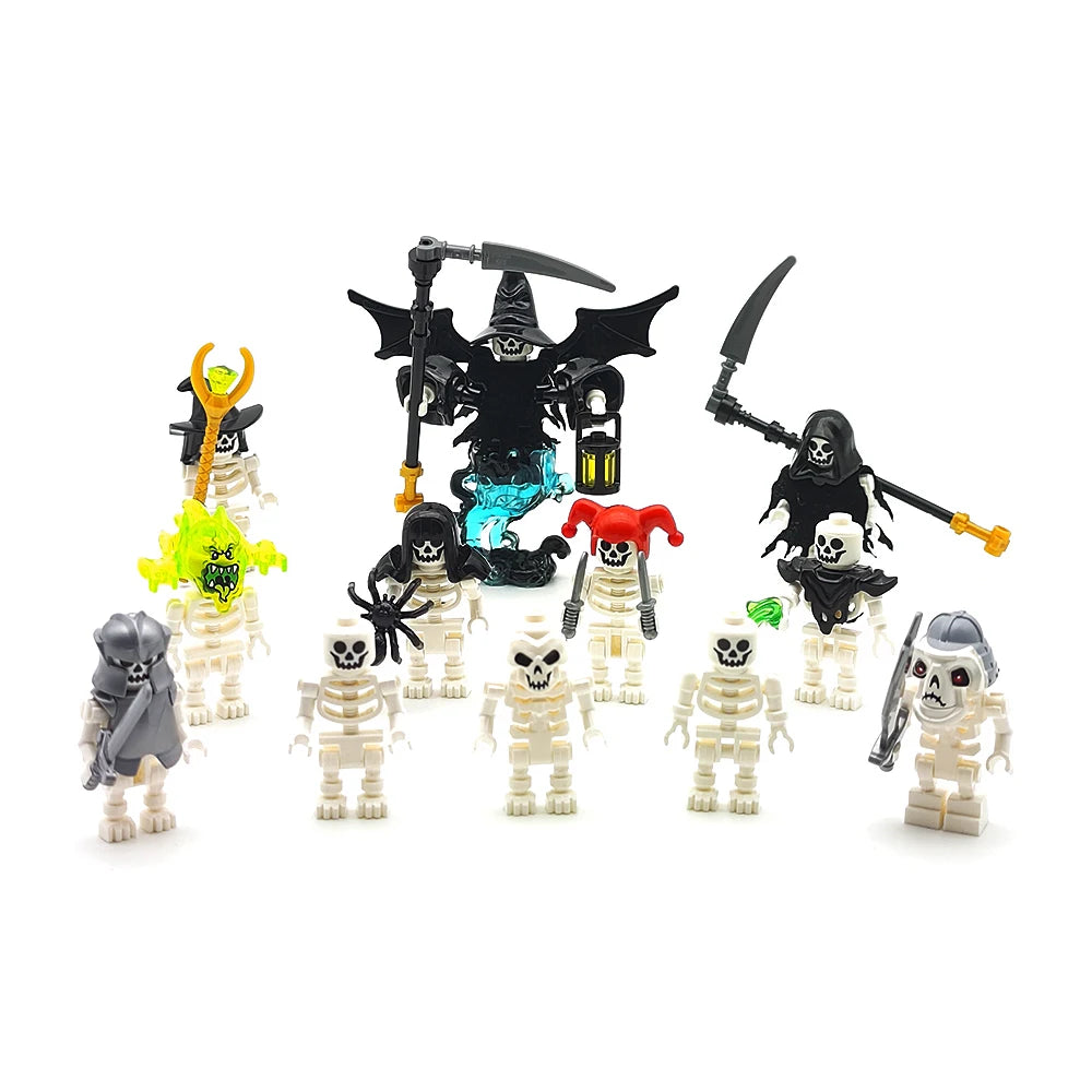 MOC Halloween Skeleton Army Mini Doll Building Blocks DIY Assembled Blocks