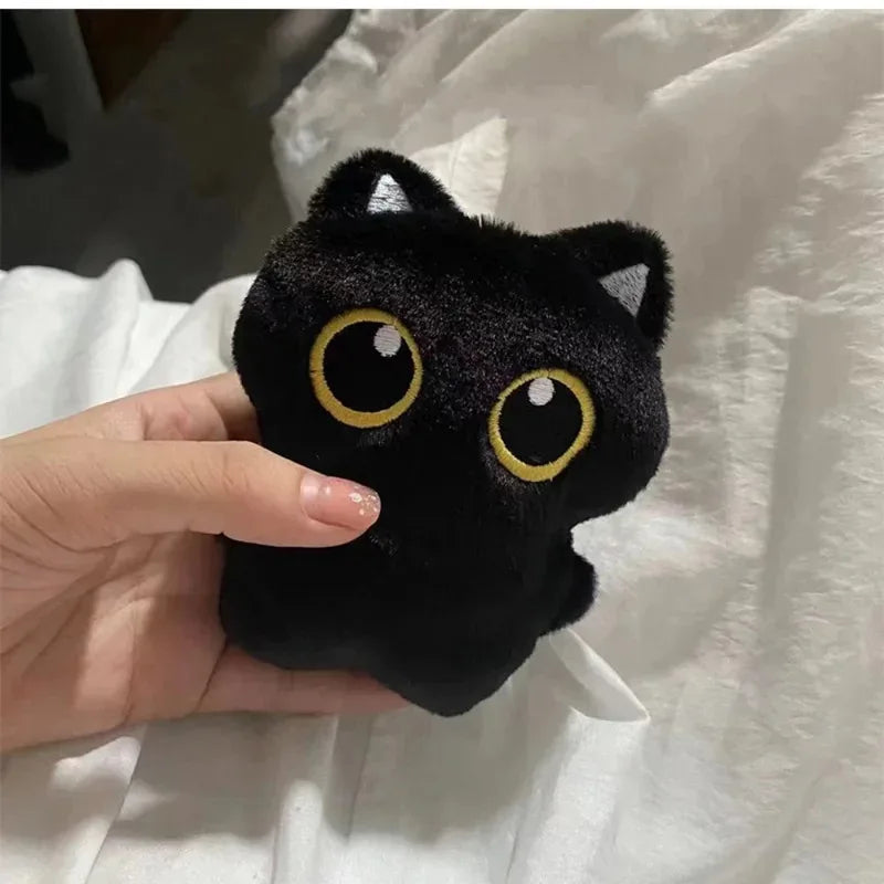 Cute Black Cat Plush Keychain Adorable Pendant