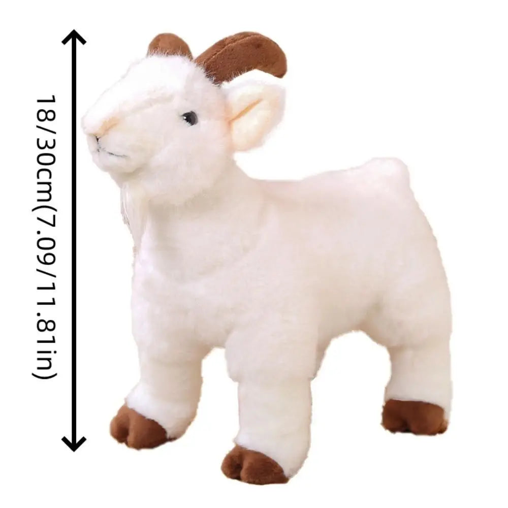 Cute 18 30cm Baby Goat Plush Doll PP Cotton Horned Sheep Doll Toys Soft
