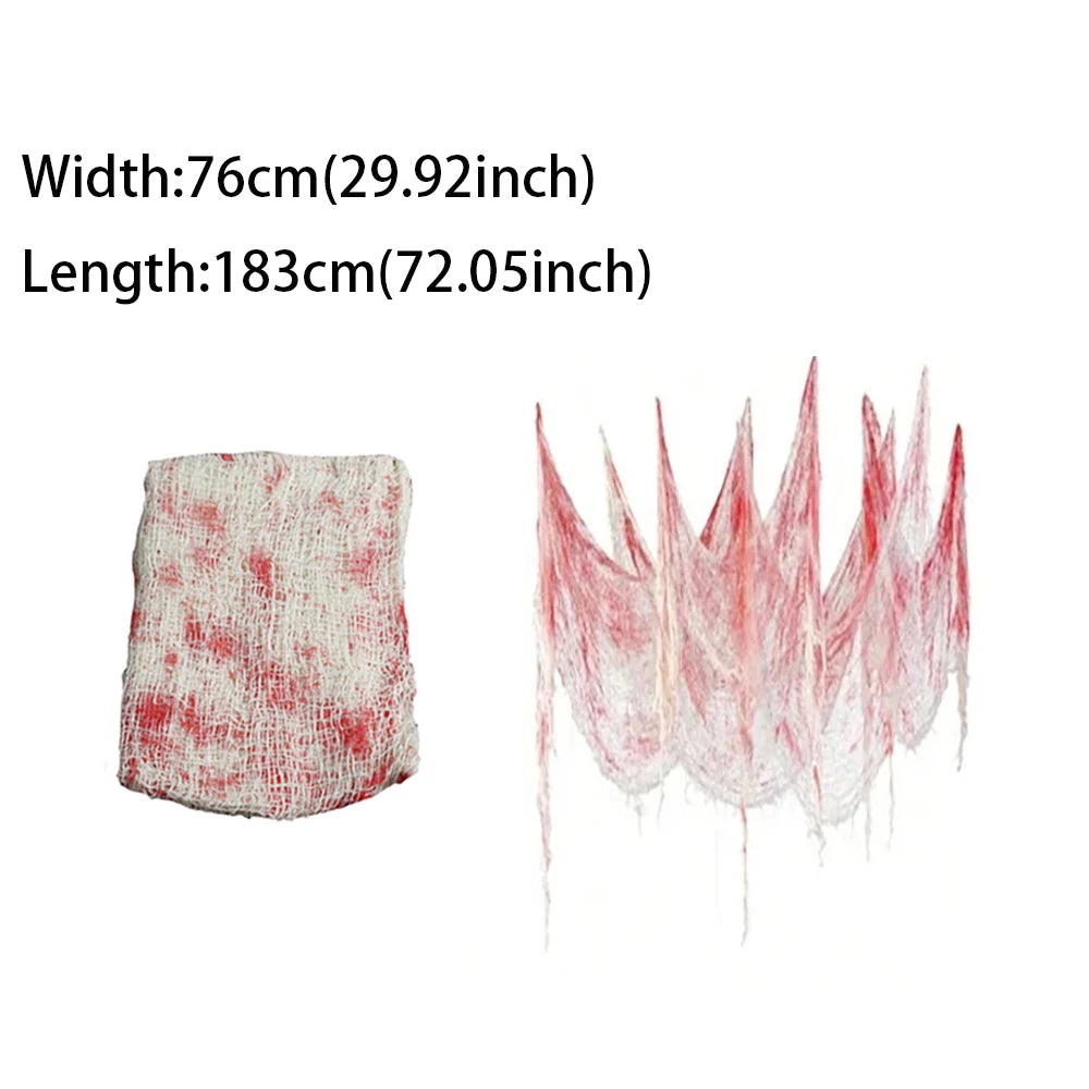 Halloween Bloody Gauze Decorations Horror Bloody Cloth