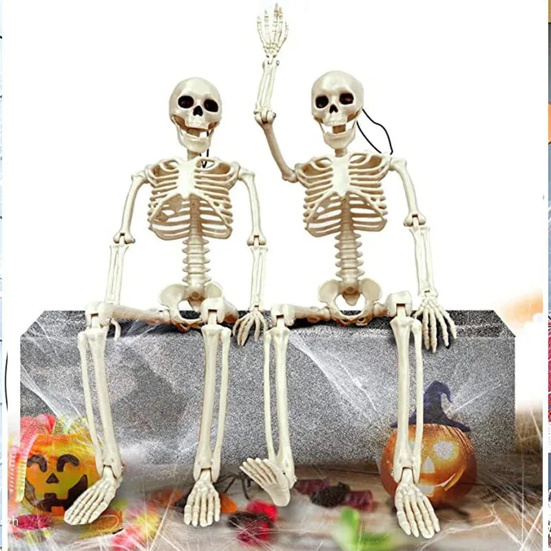 Happy Halloween Modeling Humanoid Skeleton Decorative Props Haunted House Home