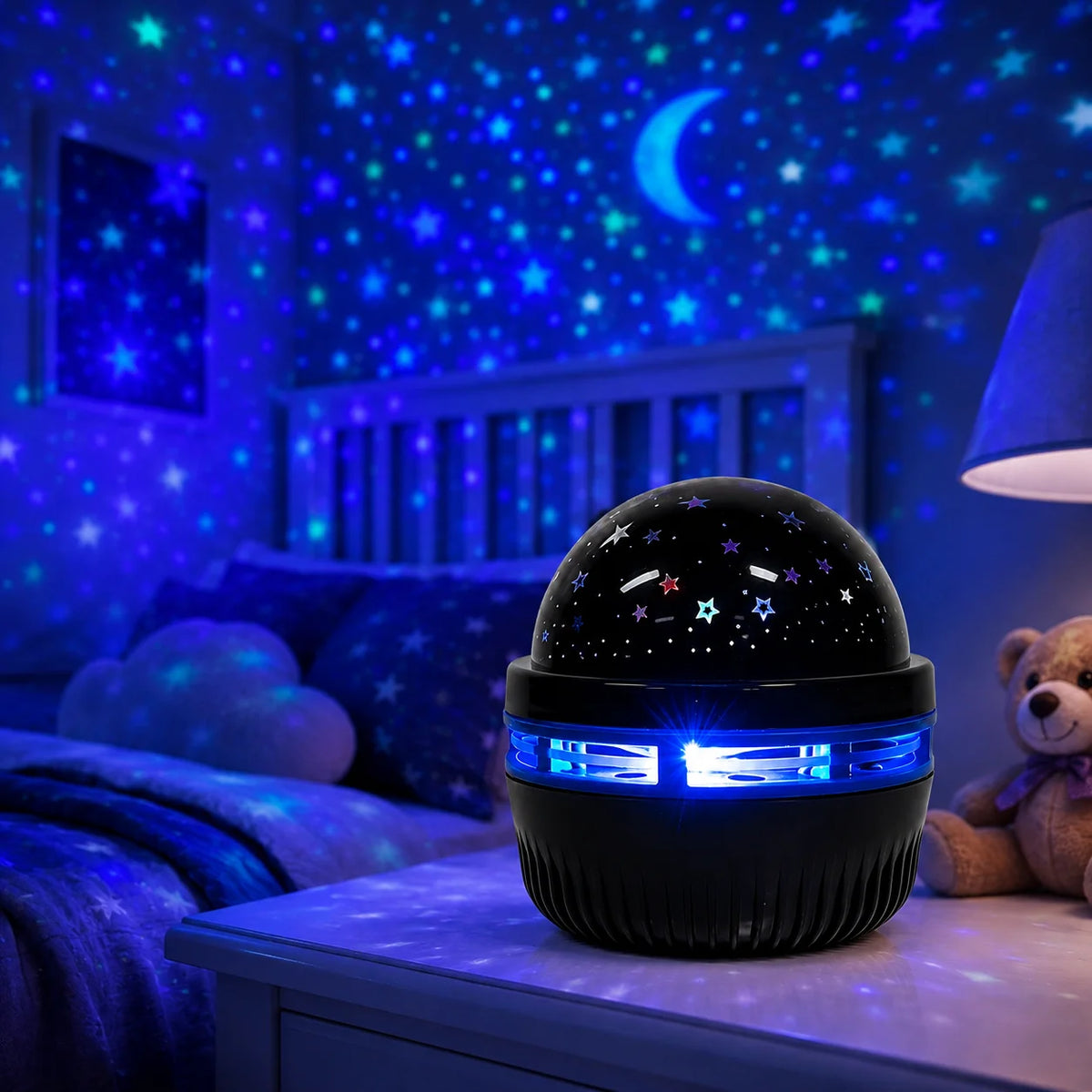 Starry Sky Projector Lamp RGB Galaxy Light Moon Star LED Night Lamp USB