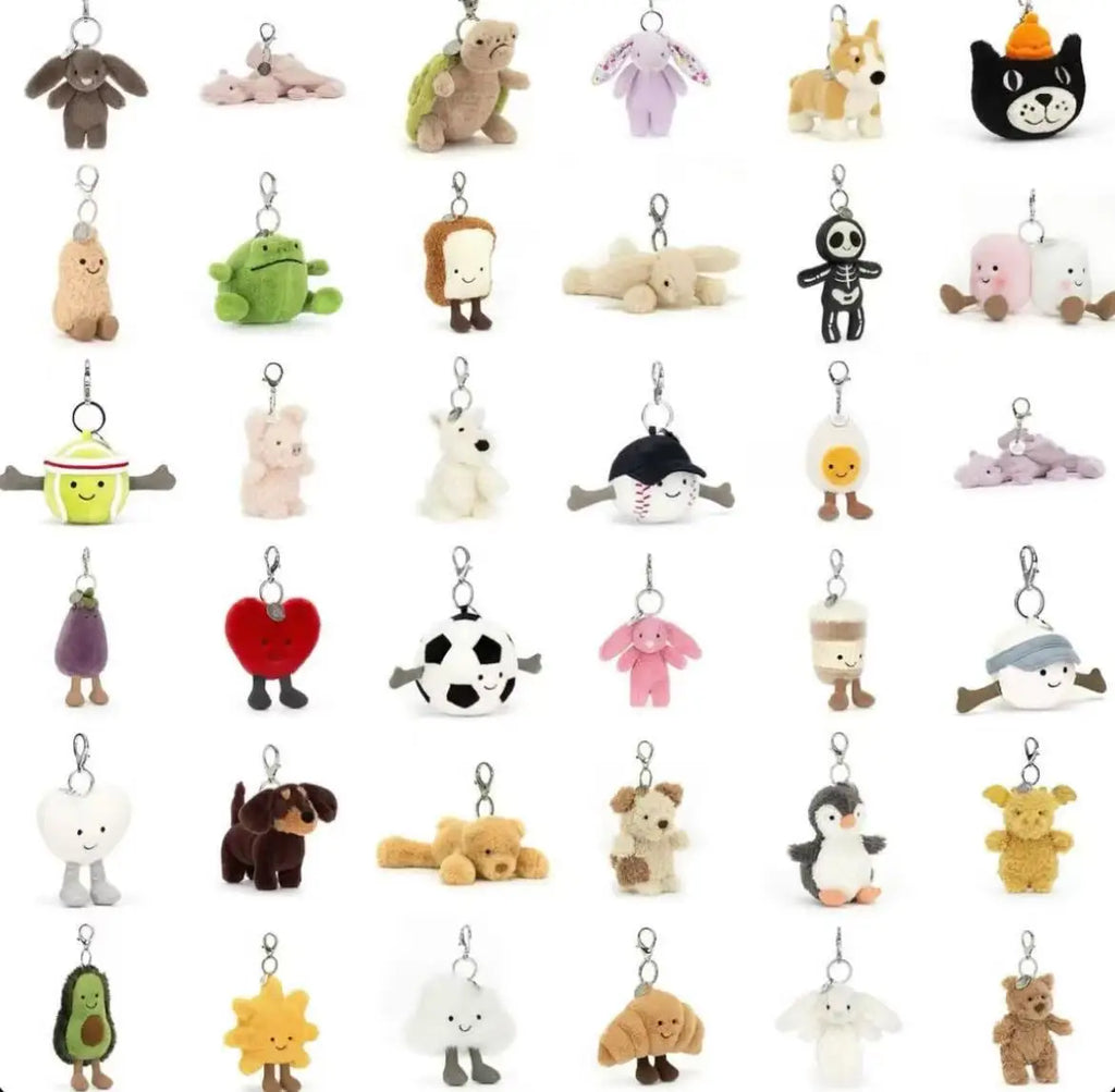 Marshmallow Plush Keychains Grapes Skeleton Pumpkin