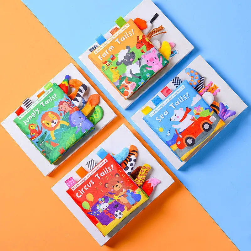 3D Visual Tail Cloth Book Baby Tear Resistant Learning