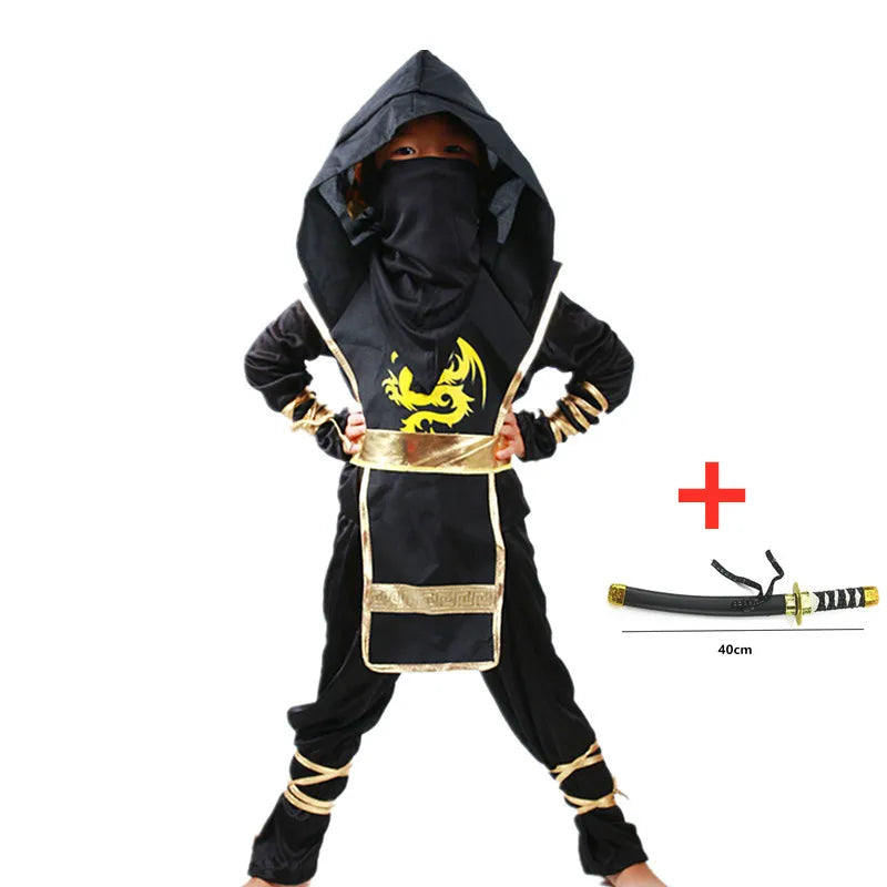 Boys Ninja Deluxe Costume Kung Fu Warrior Outfit