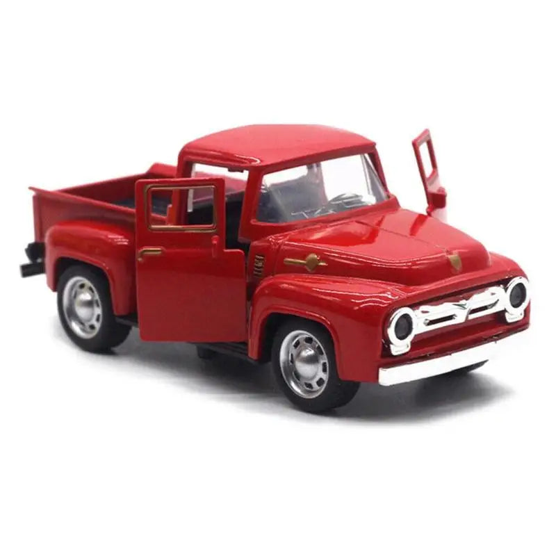 1 32 Red Metal Truck Model Vintage Alloy Mini Pull-Back Diecast Car