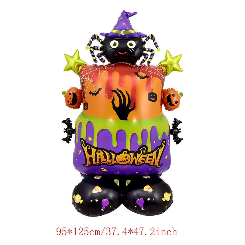 1set Giant Stand Pedestal Halloween Party Balloons Ghost Skull Pumpkin Tree