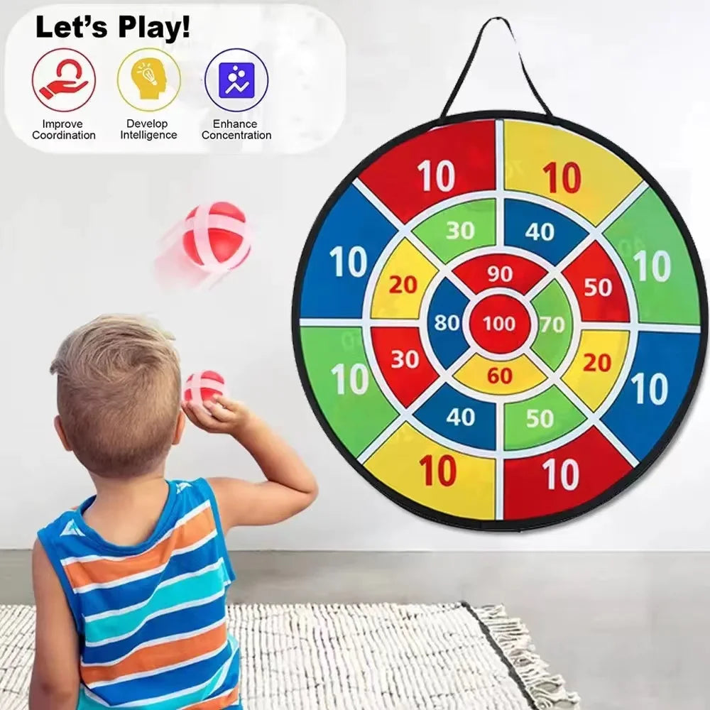Sticky Ball Dart Board Family Game Educational Indoor