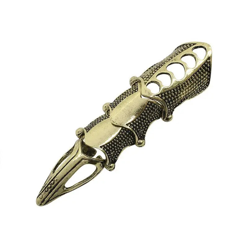1 Fully Finger Hinged Fearless Warrior Ring, Detachable, with Adjustable Finger Size and Length
