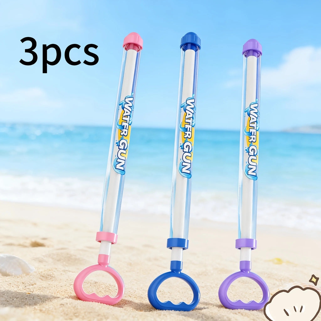 1 3 6pcs Spray Water Pull-Back Water Gun Outdoor Splash Games Pool Lawn