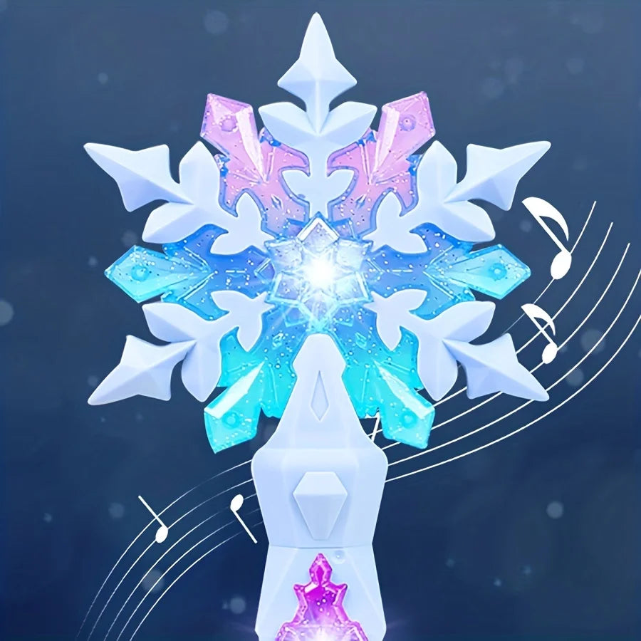 Princess Snow Wand Toy Interactive Glowing Light Stick