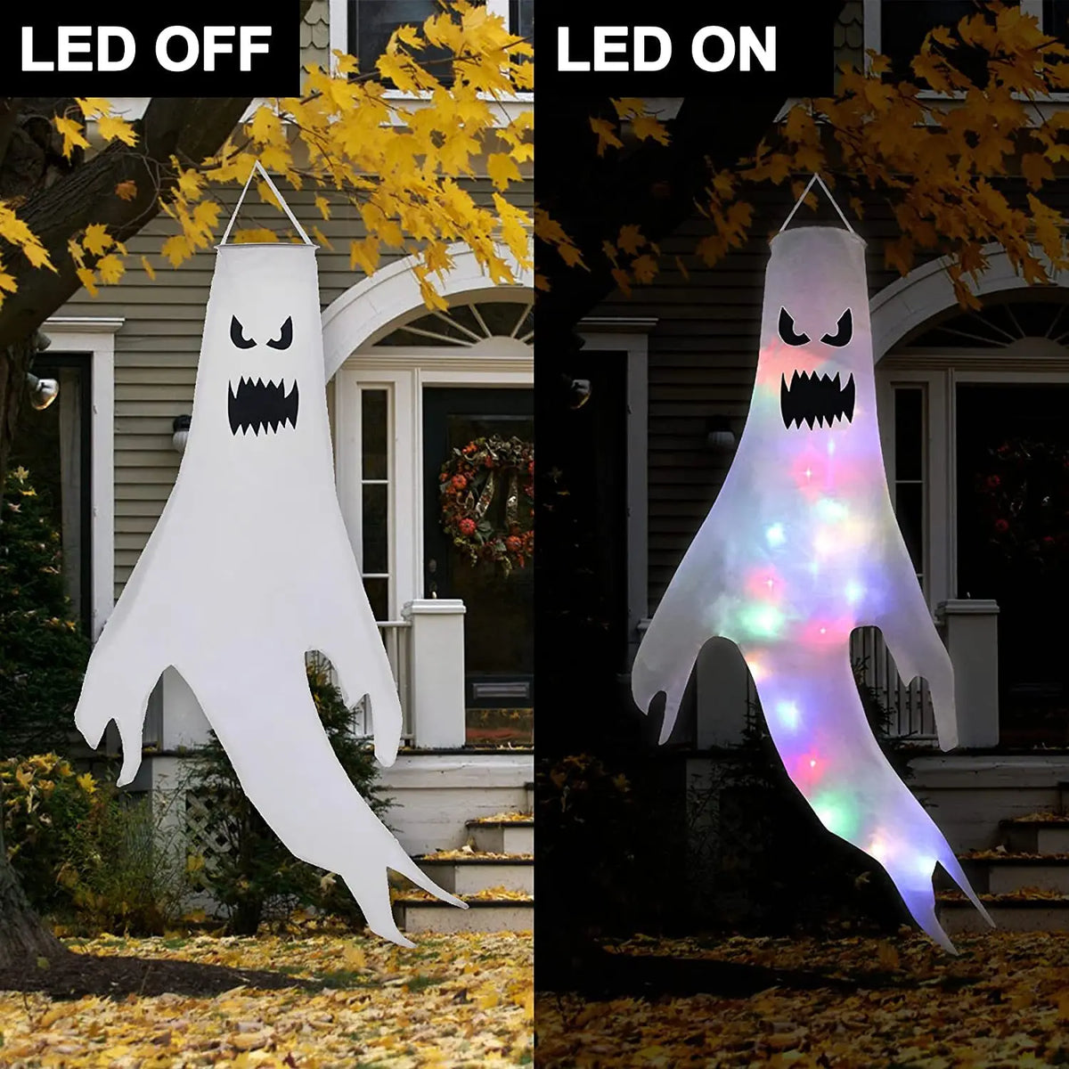Hanging Ghost Halloween LED Luminous Ghost Children's Gift Scary Party Props