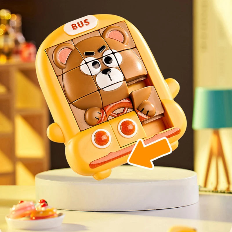 Children Cartoon Animal Slide Puzzles Toys Logical Thinking Training Challenges