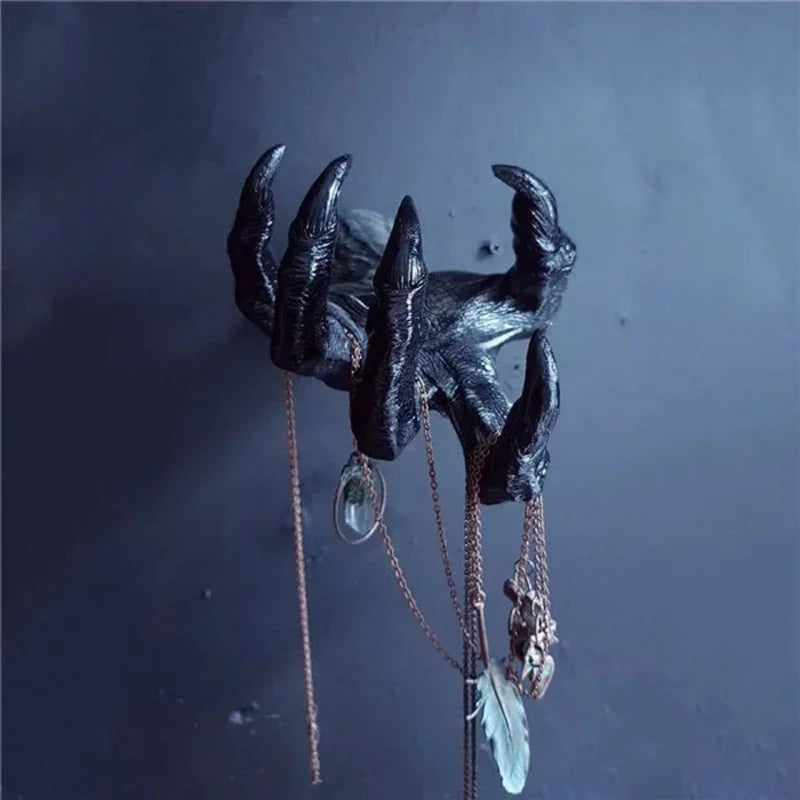 Gothic Witch's Hand Statues Creative Resin Ornament Aesthetic Wall Keys Hanging