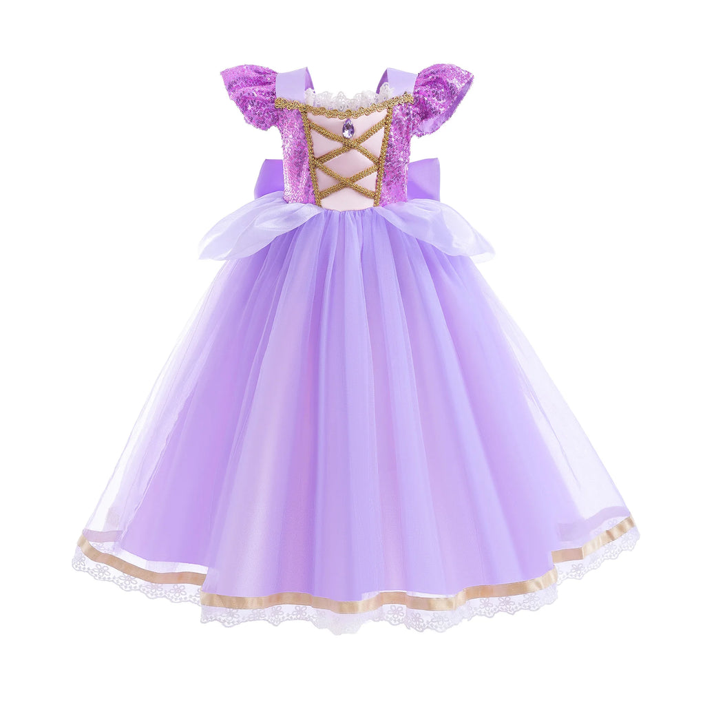 Summer Rapunzel Princess Dress Kids Costume