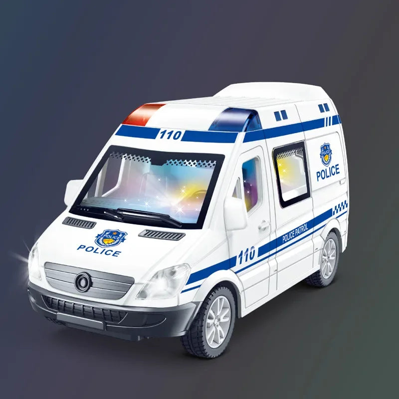 1:32 Diecast Mini Police Car Fire Truck Model