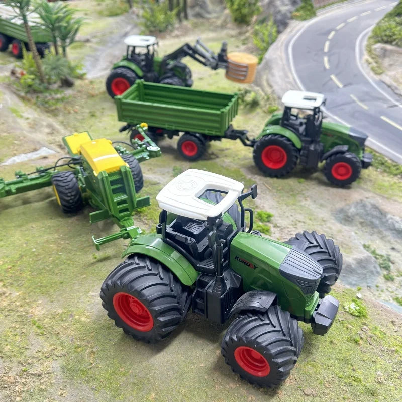 Large Scale Tractor Toys DIY Farmer Car Playset Toy Transport Trailer Engineering