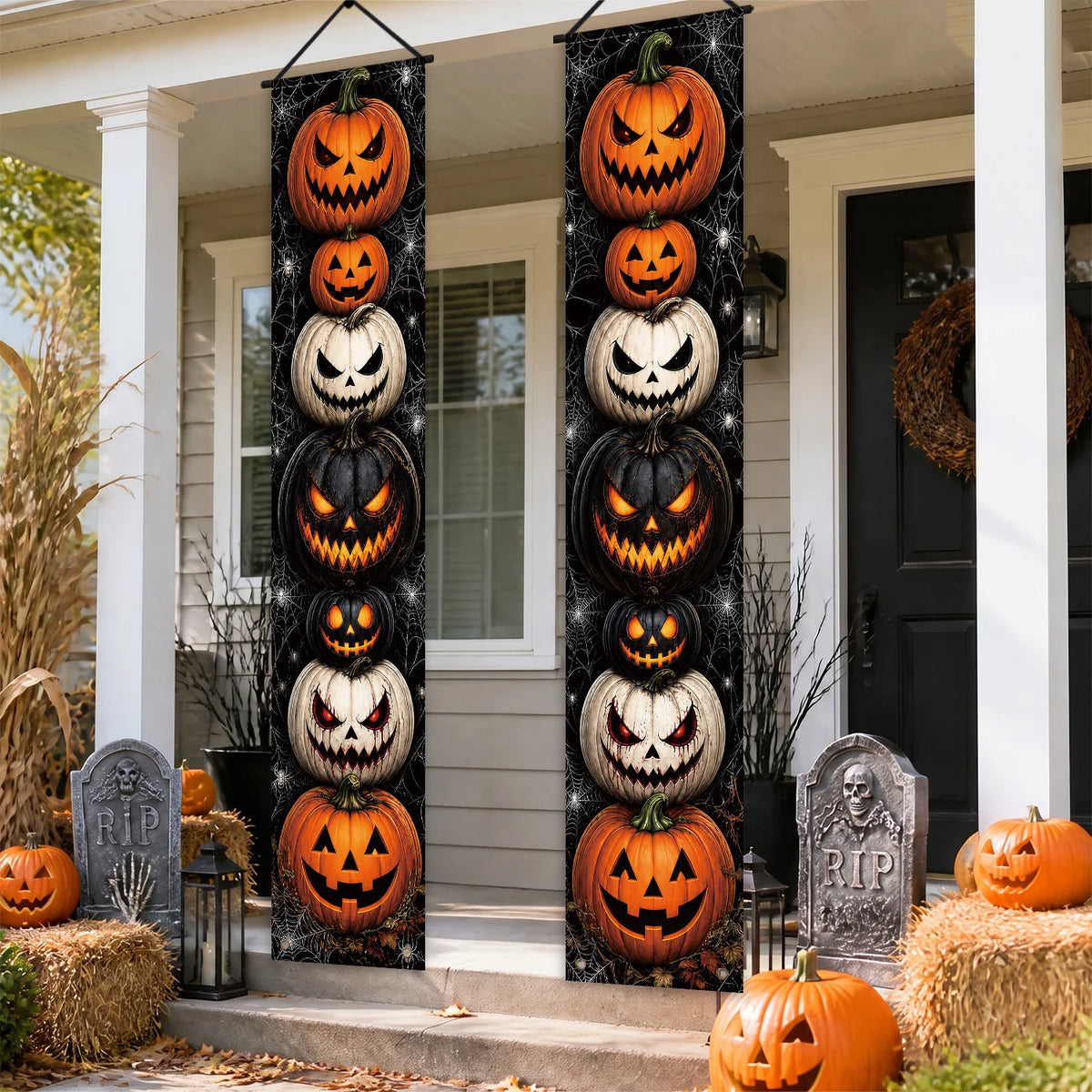 Halloween Porch Banner Set Jack O Lantern