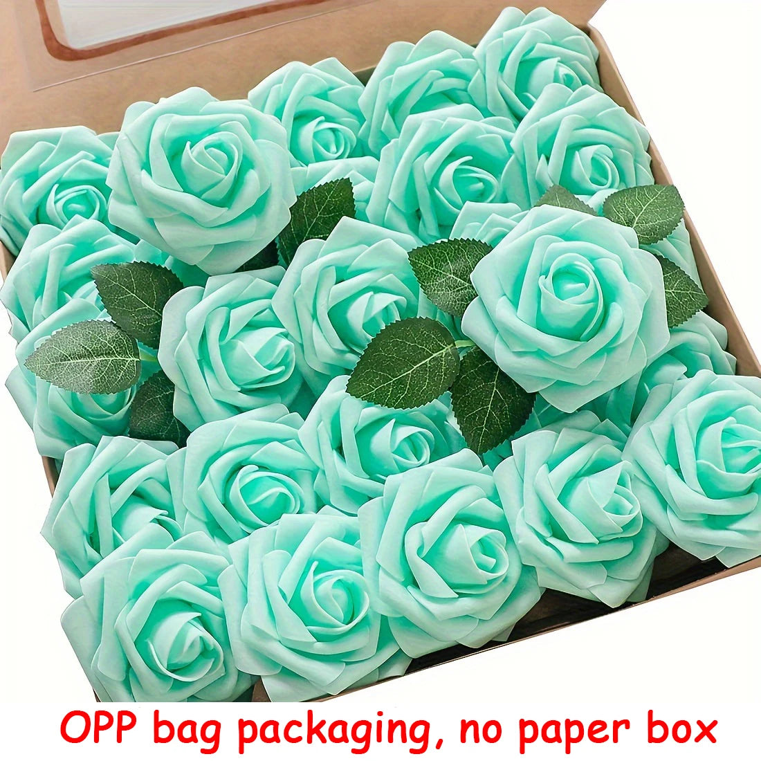 25pcs Artificial Flowers Fake Flowers Roses Stem DIY Wedding Bouquets