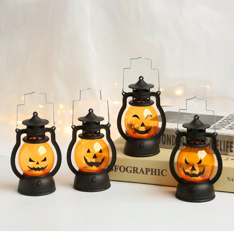 LED Hanging Pumpkin Lantern Ghost Lamp
