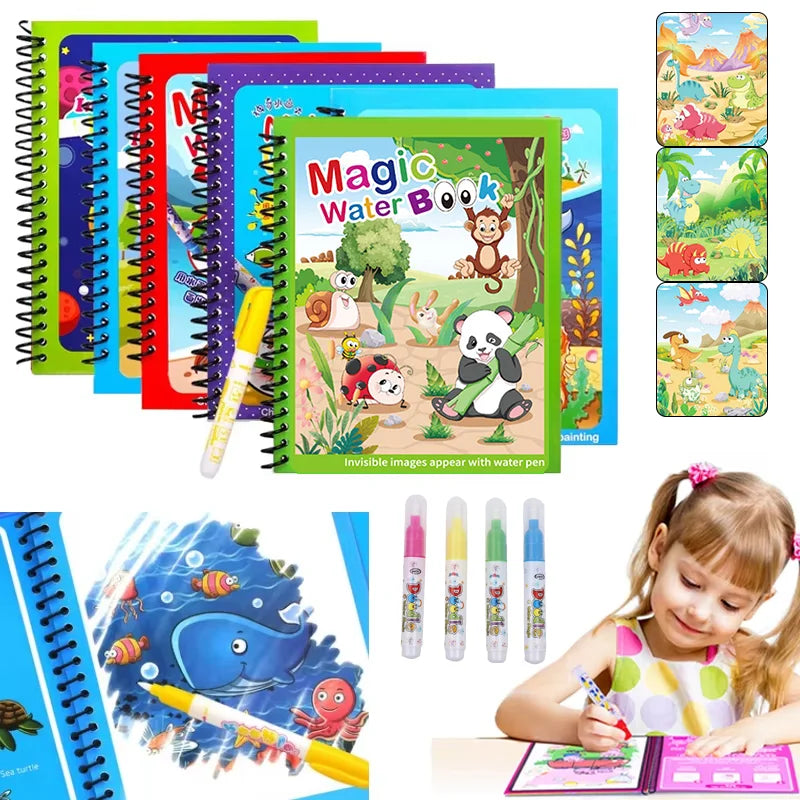 Childrens Watercolor Painting Magic Book
