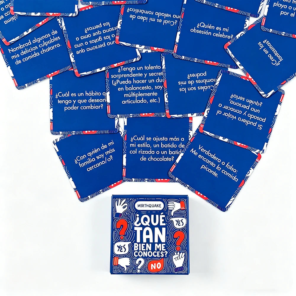 Spanish Mini Game Cards Bien Me Conoces After Dinner Amusements Board Game