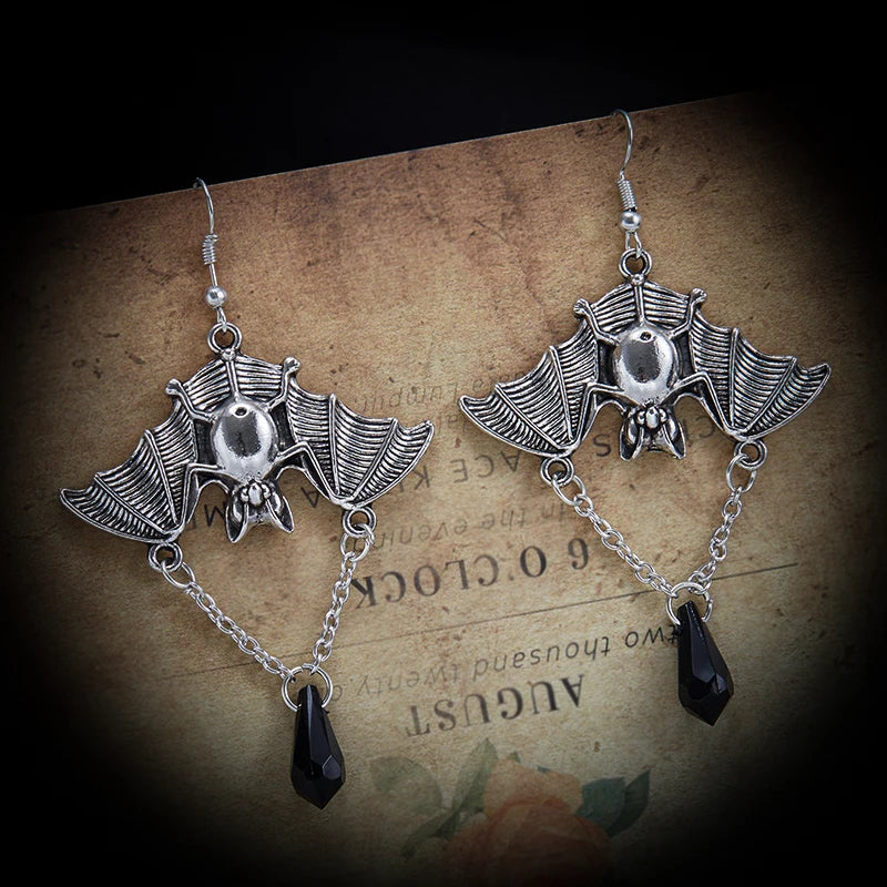 Gothic Vampire Bat Earrings Punk Rock Jewelry