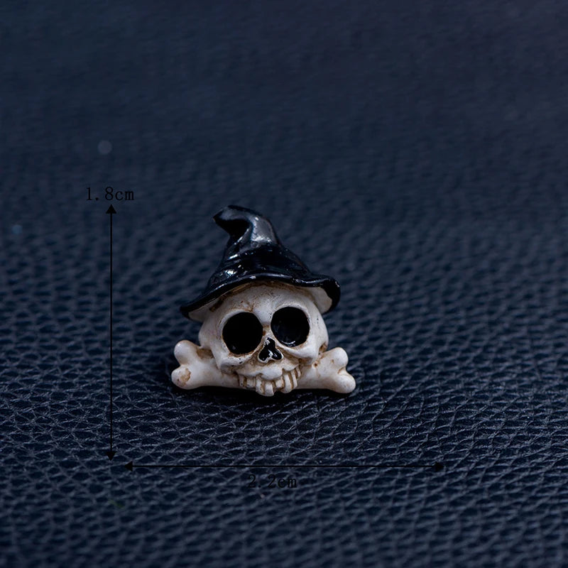 3D Horror Halloween Decoration Miniature Raven Tombstone Ghost Skeleton Skull