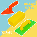 3 PCS Snow Toy Beach Sand Fun Brick Maker Sand Castle Mold Winter Summer