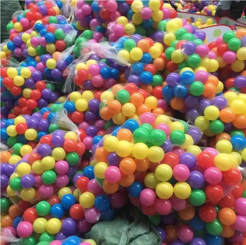 100PCS Colorful Ball Pit Balls Soft Plastic Ocean Balls Indoor Outdoor Play
