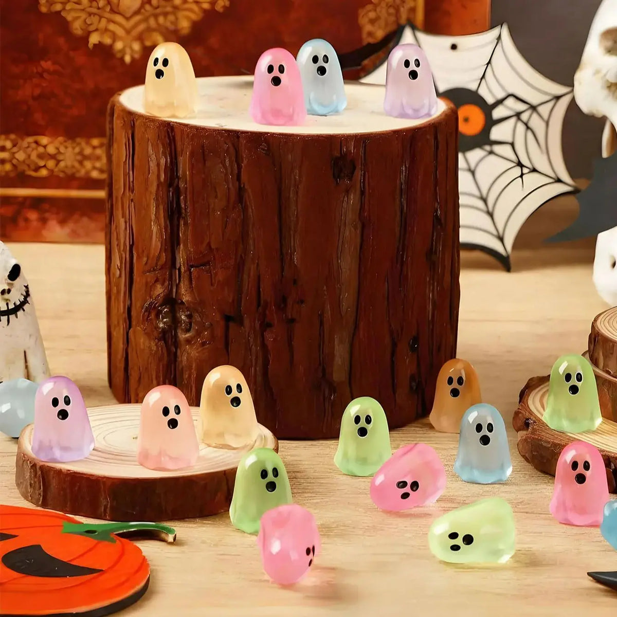 Luminous Ghost Figures LED Halloween Decoration Set