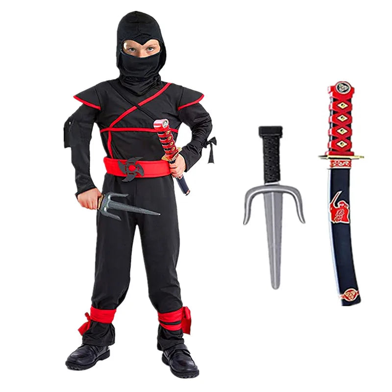 Complete Kids Ninja Warrior Costume Mask Set
