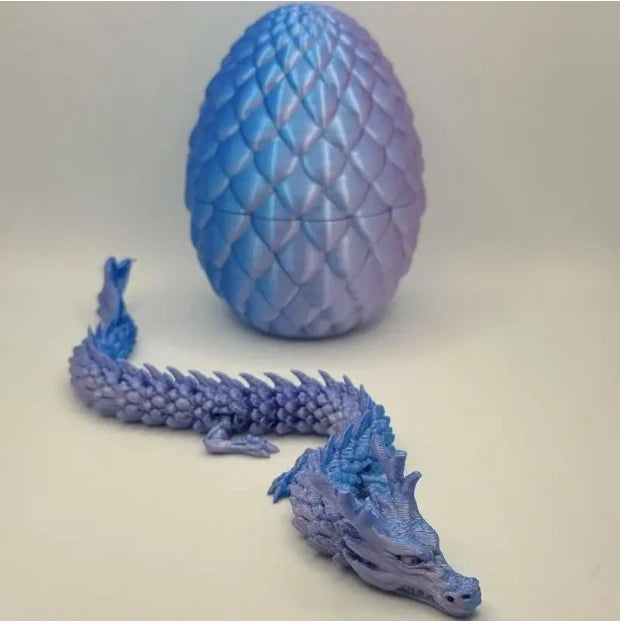 3D Chinese Dragon Surprise Egg Mini Movable Joint Decor Cute Collectible
