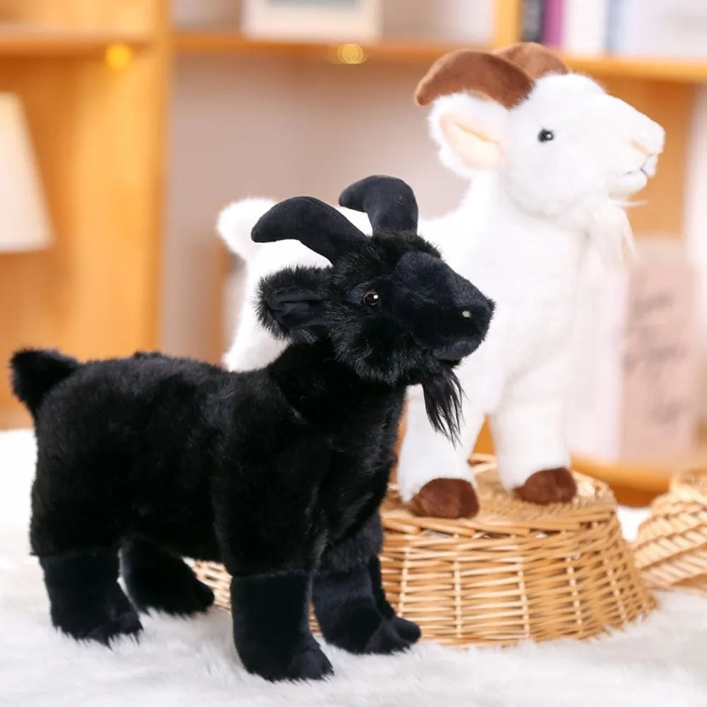 Cute 18 30cm Baby Goat Plush Doll PP Cotton Horned Sheep Doll Toys Soft