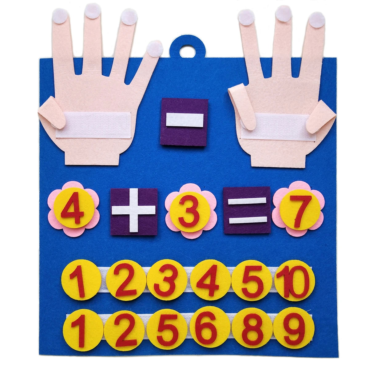 Toddler Montessori Toys Felt Finger Numbers Math Toy Children Counting Early