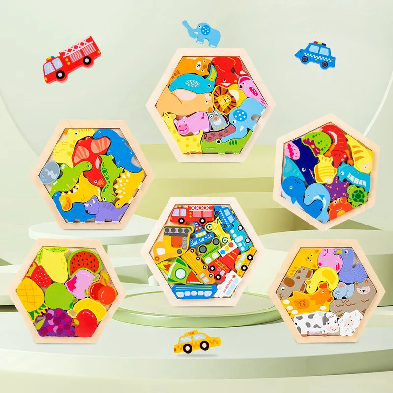 Wooden Jigsaw Puzzle 3D Creative Early Education