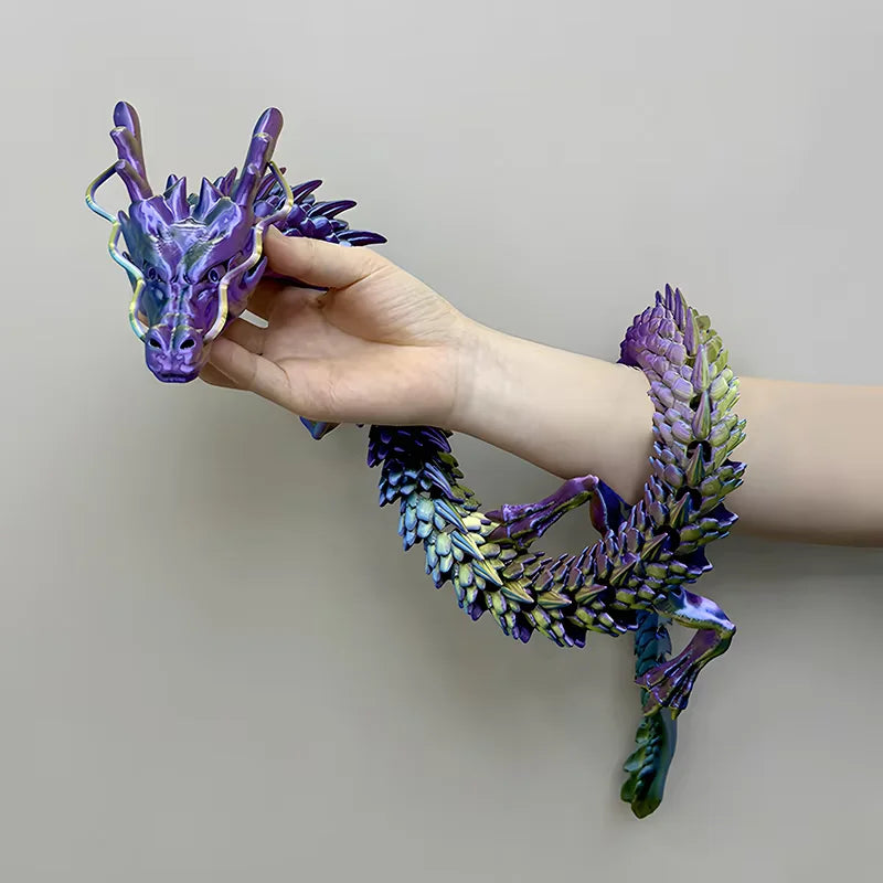 88CM 3D Printed Gem Dragon Crystal Fidget Toy Rotatable Articulated Dragon