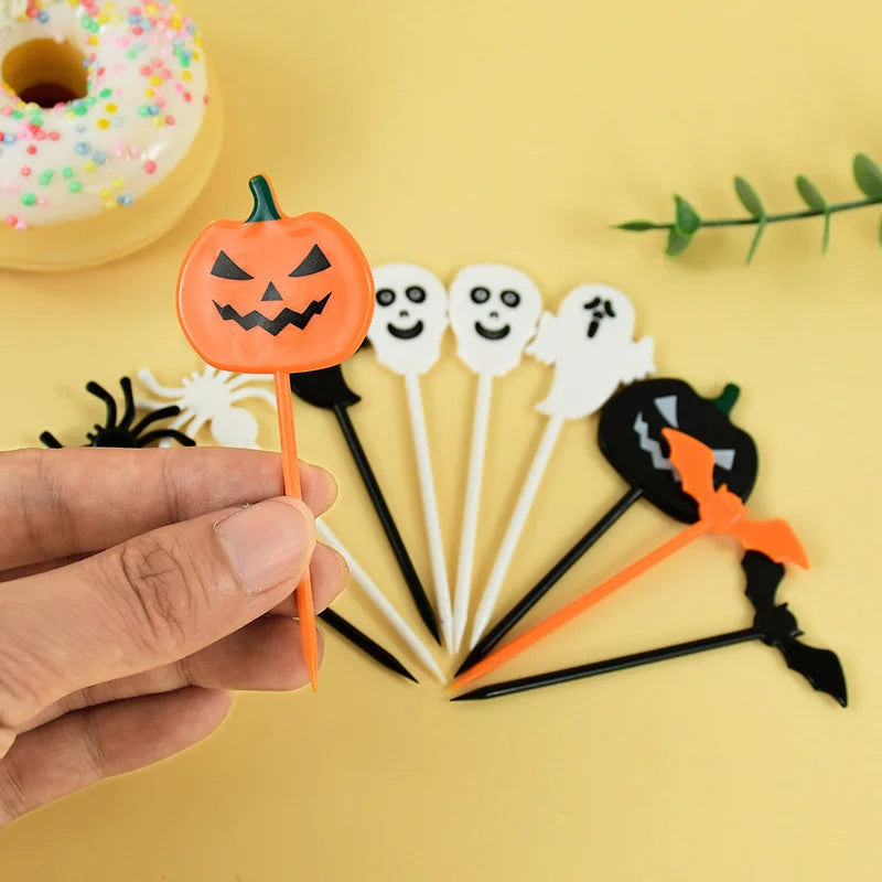 20/50Pcs Halloween Toothpicks DIY Cupcake Topper