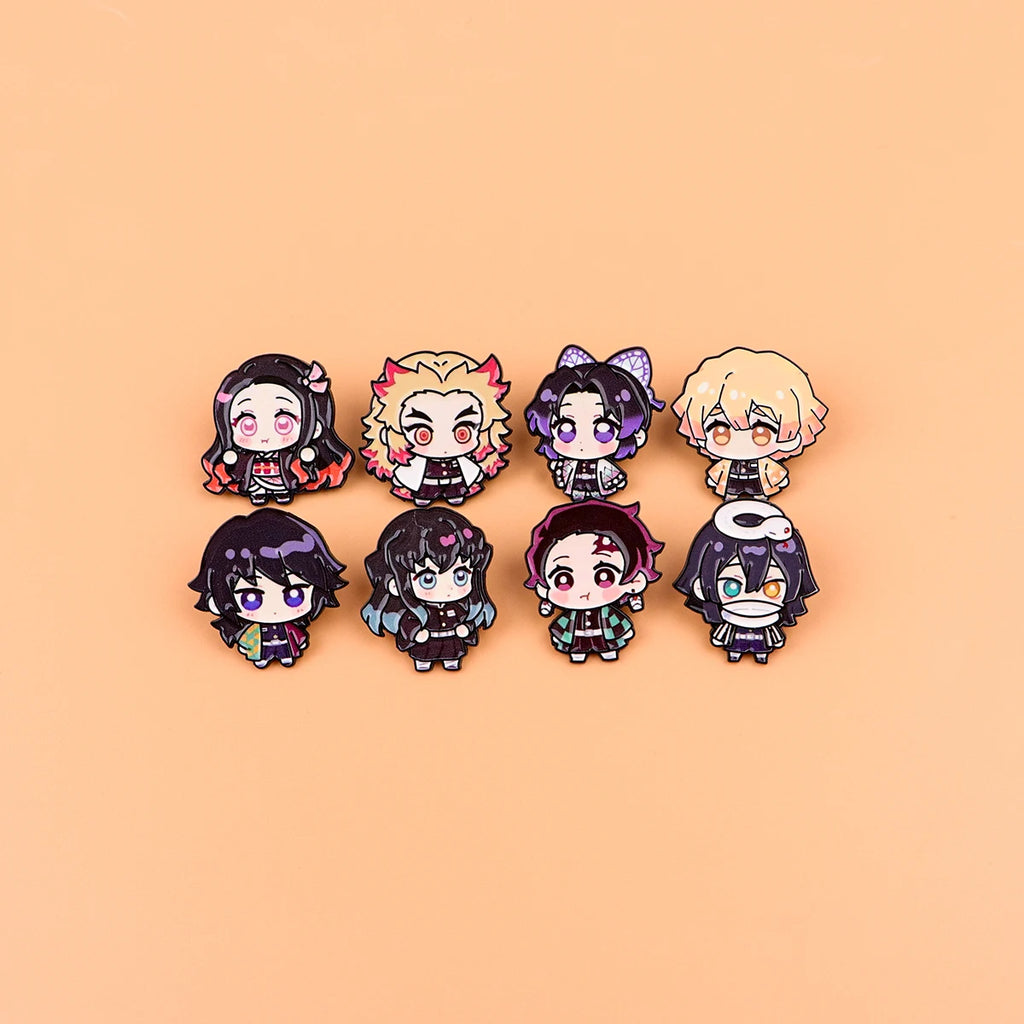 Anime Figure Enamel Pin Cartoon Character Badges Backpack Women's Brooches