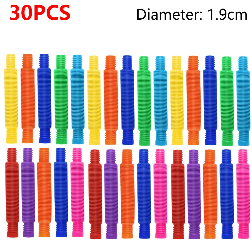 10-30 PCS Telescopic Tubes Fidget Toy Pop Relief