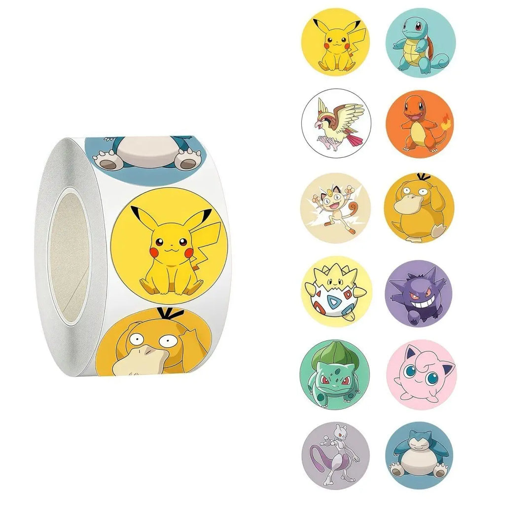 500PCS Pokemon Pikachu Cartoon Stickers