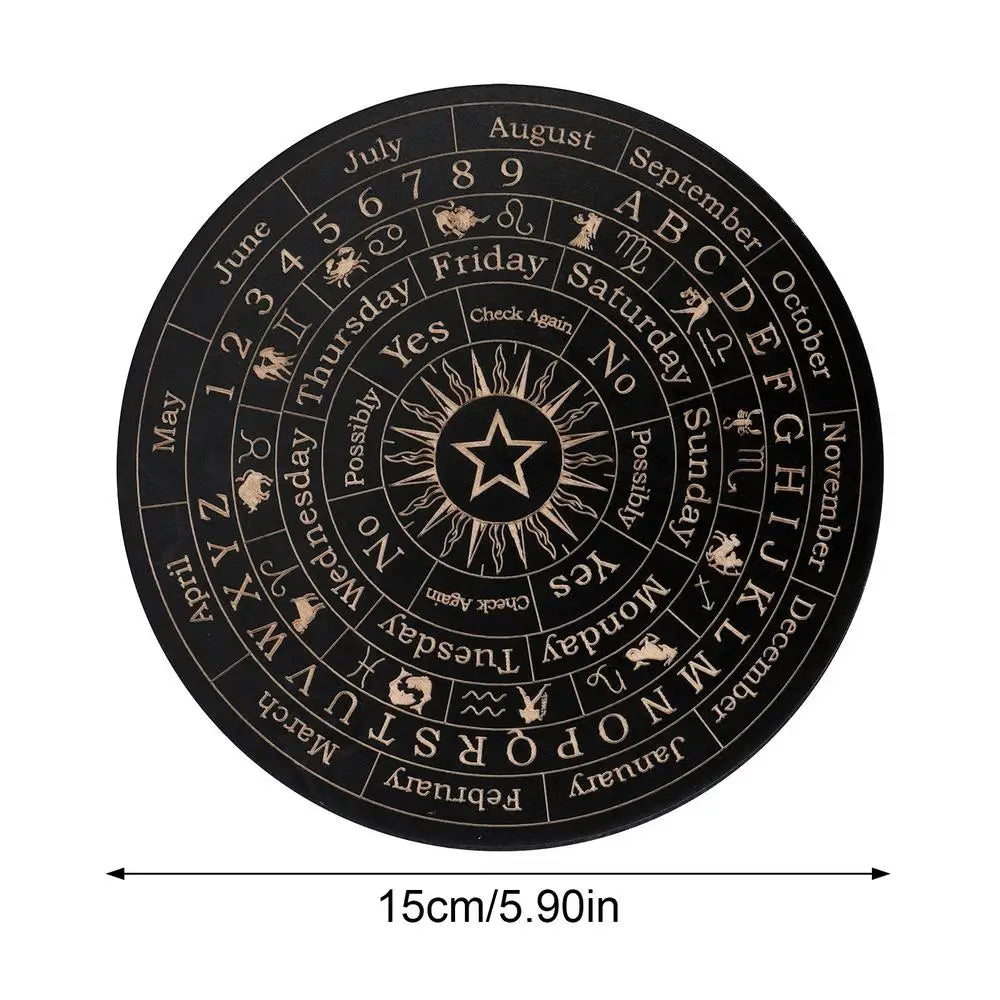 Wooden Pendulum Board Moon Star Divination Energy Healing Meditation Ouija