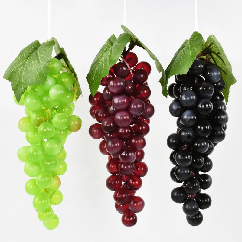Artificial Grapes Bunches Simulation Fruits Grape Home Kitchen Wine Decoration