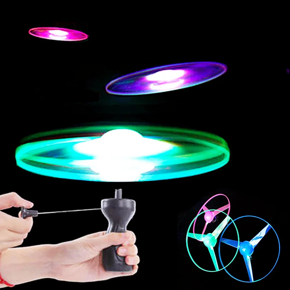 LED Luminous Flying Disc Toy UFO Spinning Top