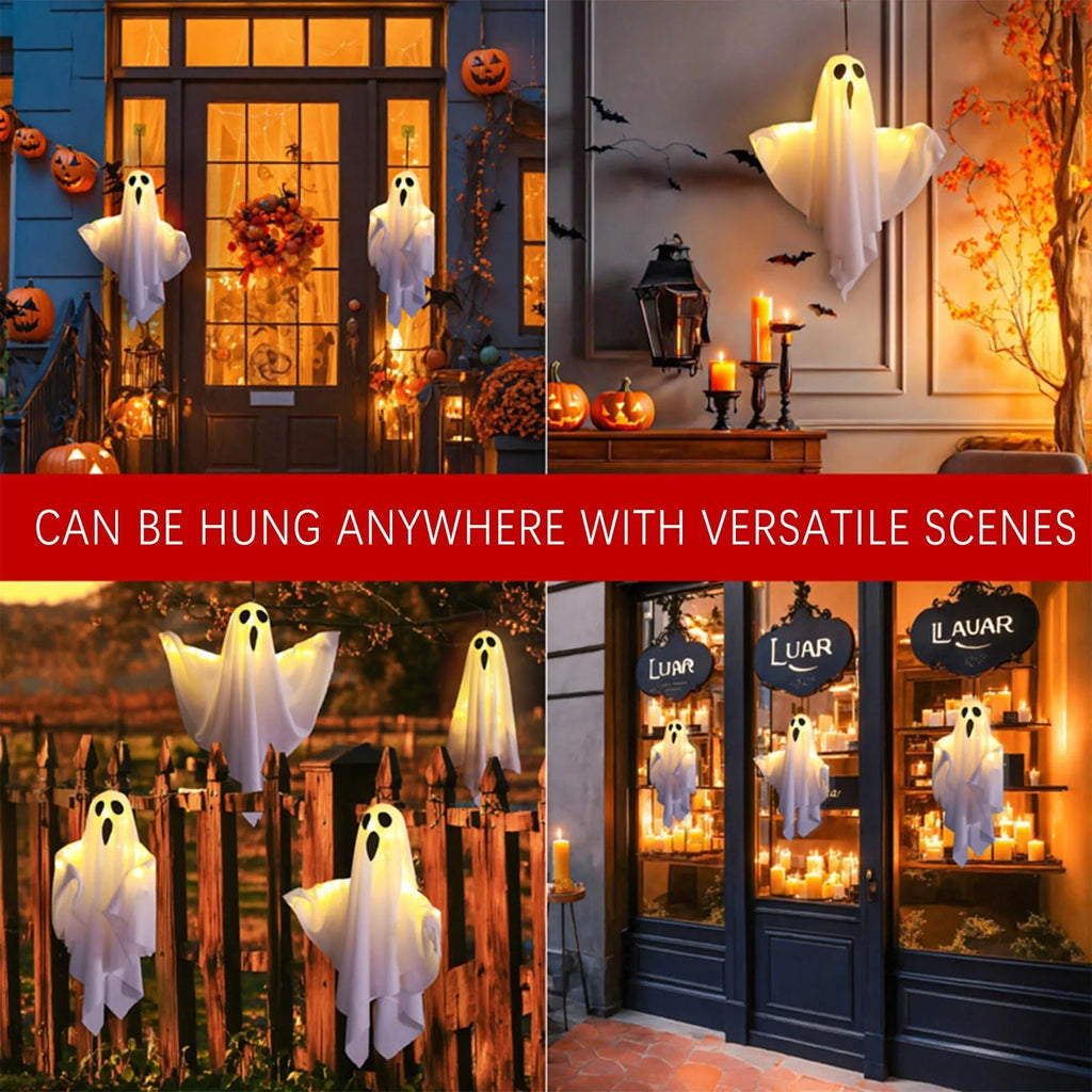 Halloween Ghost Hanging Decorations LED Light Ghost