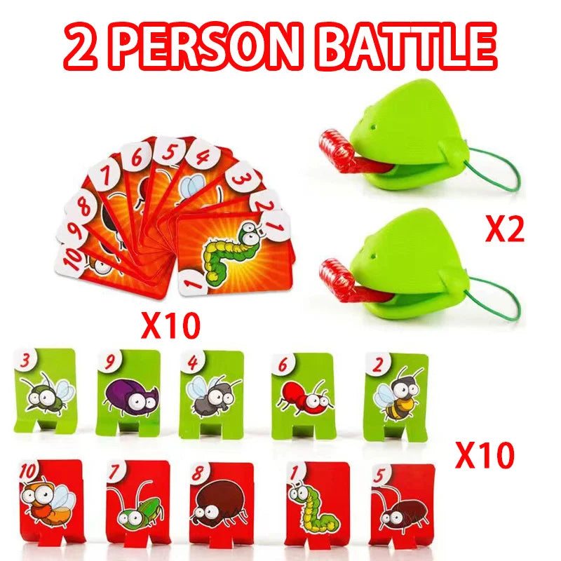 Frog Lizard Mask Wagging Tongue Lick Cards Board Games Children Family Party