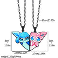 2-piece Cute Eevee Cartoon Pendant Necklace Metal